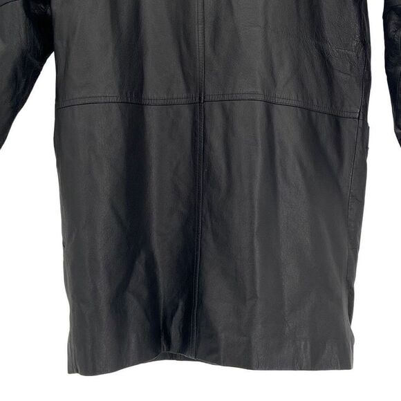 N.Y.D.A. New York Direct Action Vintage Y2K 100% Leather Coat Black Small - Picture 7 of 12